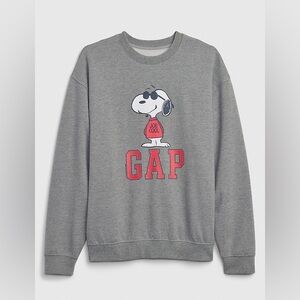 GAP Gray Sweatshirt with Red 'GAP' and Joe Cool Snoopy